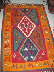 Kilim Kahgay viejo. Sur de Persia. 2, 42 x 1, 59. 17280. Alfombras y Kilims