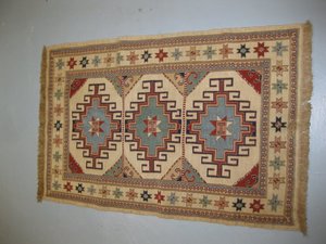 Soumak caucasico. 1,18 x 0, 78 - 18569. Alfombras y Kilims