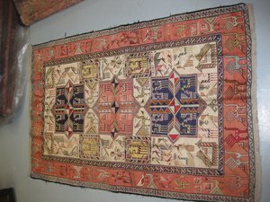 Soumak Shasavan 100 % Seda. Norte de Persia Irán. 1, 92 x 1, 26 - 9950. Alfombras y Kilims. VENDIDA