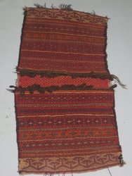 Al forja soumak Afghana. Vieja. 1,28 x 0, 73. 9241. Alfombras y Kilims