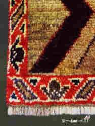 19552-Alf Gabbeh (Alfombra de pelo largo),del sur de Irán. Pieza de los nómadas de mediados del S XX