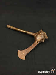 1453-Afr. Hacha de Bronce de la etnia Chamba en Camerun. 40 x 29 S.XIX