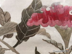 1782-Pint. Detalle floral de la pieza, 34 x 48 cms incluido el marco