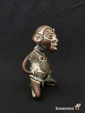 1999-Afr Preciosa patina, figura bronce antigua