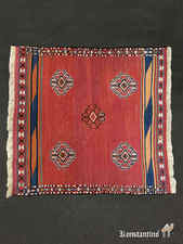 18547-Alf Kilim Sofreh de los kurdos, 97 x 90. Irán, Antiguo