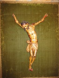 Cristo S XVII. España.  0, 49 x 0, 31. 0, 70 x 0, 54 ( terciopelo ). 179. Antigüedades
