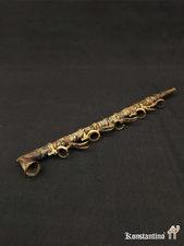 2136-Pipa de la etnia Mama en Nigeria, 46,5 cms, Antigua