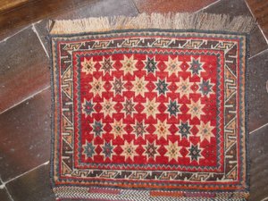 Bilverdi panel old con cincha. Irán (Persia). 8463- 058 x 048. Alfombras y kilims
