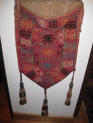 Lakai en seda,Poshty turquestan S XIX. 0, 62 x 0, 38. 13077. Antigüedades
