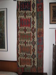 Kilim turco S XIX Ban.Fragmento (mitad). 3,37 x 0 ,83.  19205. Antigüedades