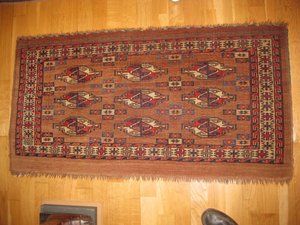 Yomut chuval ( mueble textil ) , S XIX. Turquestan. 1, 14 x 0, 58. 30498. Antigüedades