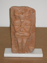 Terracota koreana siglo XIV al XV periodo Maha Pahit. 029 x 014 - 1953.  Antigüedades