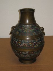 Jarron cloissone china. 40 cms. 774. Antigüedades