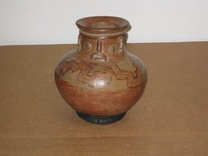 Vasija de terracota zoomorfa, Guaco  Perú. Precolombina. 021 x 020 - 1374. Antigüedades