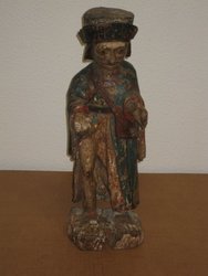 Figura de san Roque . MOntpellier. Circa de 1800. 45 cms. 929. Antigüedades