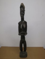 Figura baule femenina. Costa de Marfil. Arte africano. 111 x 017 -  54