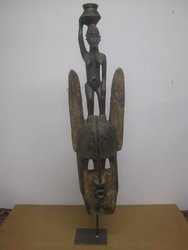 Máscara Dogón, Mali, Antigüa.. 1, 10 x 0, 28.  1350. Arte africano