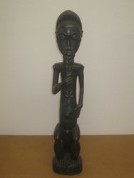 Figura Baule Costa de Marfil, Old. Macho, 0, 85 x 0, 17. 116. Arte africano. VENDIDA