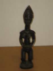 Figura Baule hembra, Old. C de Marfil. 0, 55 x 0, 13. 128. Arte africano