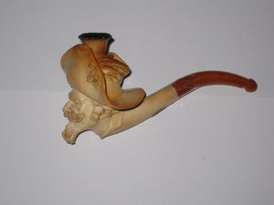 Pipa de espuma de mar. Europa S. XIX.  12 cms - 1916. Coleccionables