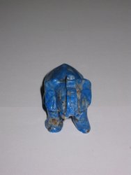 Elefante de Jade azul. China 1ºs  S XX. 5 x 6 cms. 1707. Coleccionables