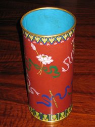 Vaso jarrón con colores vivos. China 1ºs S XX. 30 cms. 1009. Coleccionables