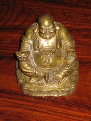 Bronce Buda feliz. 16 cms. 1448. Regalo y decoración