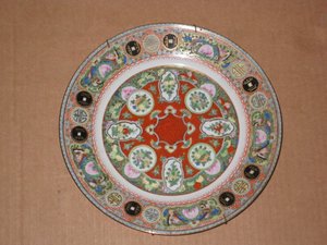 Plato de porcelana china de 1950. 26 cms. 1391. Regalo y decoración