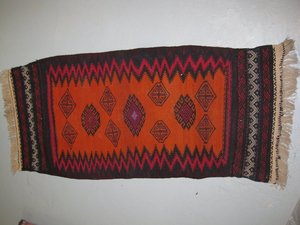 Kilim con diferentes ténicas, Soumak y Cicin.Afghanistan Old. tribu Balouch. 1, 20 x 0, 57 - 11978. Alfombras y Kilims