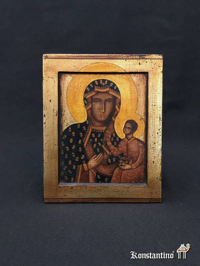 436-C Icono virgen. Rusia S.XIX. 0,25x 0,19.(VENDIDO)