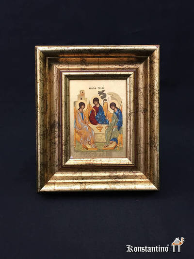 678- C Icono tres arcángeles. S. XX. 0,22x 0,20. (VENDIDO)