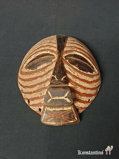 407-Afri  Máscara antigua africana 19x15