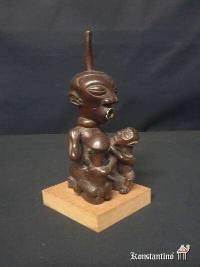 1051-Afri   Pipa antigua  Africana   15x8 cms