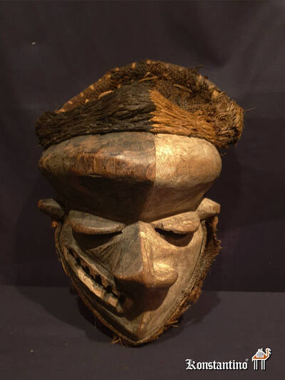 1036-Afri  Máscara africana antigua 28x20 cms