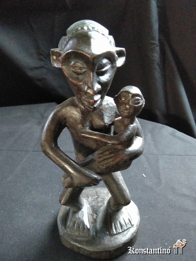 657-Afri  Figura Africana antigua 29x11 cms