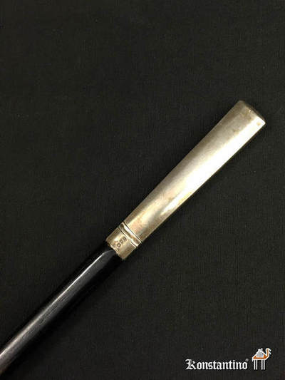 58B-C Bastón de dama con puño de plata, Europa S.XIX, 85 cms