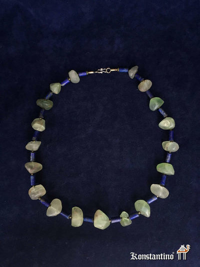 30959-H. Collar Piedras de Jade y Lapislazuli
