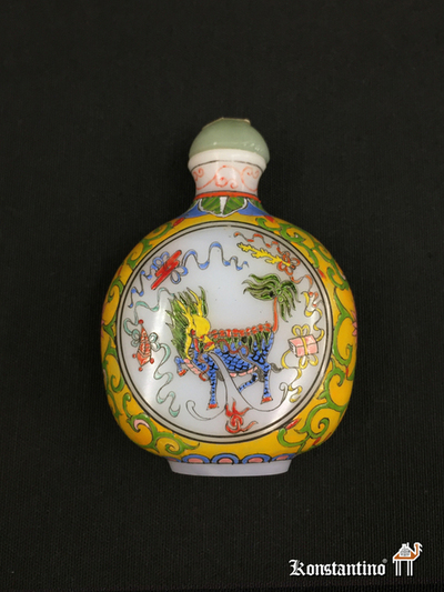 1017-C Perfumero ,Snuff bottle de porcelana S.XX, China , 8 cms