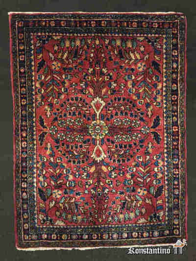 14260-Alf Sarouk antiguo, mediados S. XIX, 76 x 56 cms