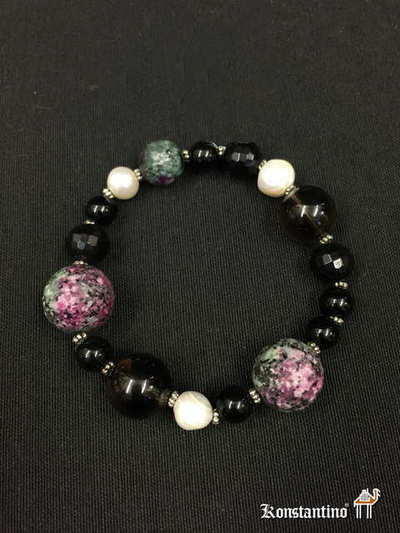 30887-H Pulsera Azabache con perlas