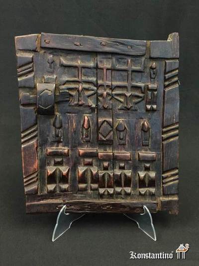 1578-Afr Puerta de Granero de la Etnia Dogón, 39 x 32 cms. VENDIDA