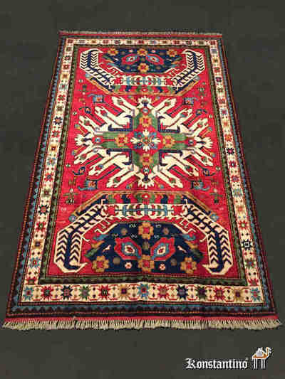 19265-Alf 222x175.  Shirwan de Caucaso del fin del XVIII. Lanas y colores teñidos hace más de 100 años. 