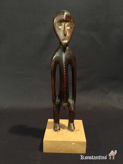 1287-Afri  20x8   Figura masculina de la etnia Lega en la R.D del Congo