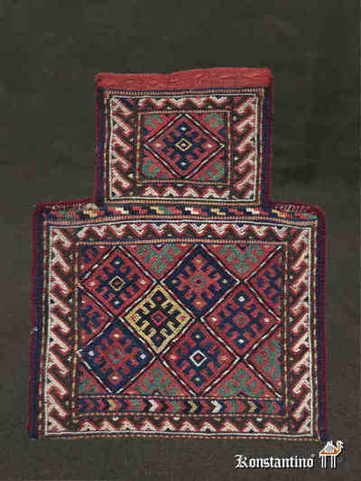 13930-Alf Soumak, Saco de sal Shahsavan ,Prin s.XX 37 x 31 cms