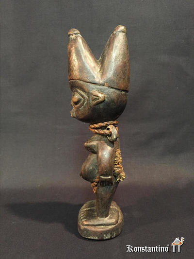 1546-Afri 22cms Figura Ibeji en Madera