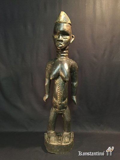 102-Afri  0,91x0,25   Figura hembra de la Etnia Lobi en Burkina Fasso