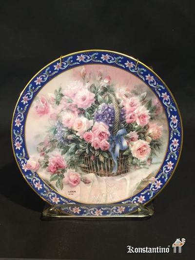 662-C  21 cms Plato de porcelana europea de prin del s,XX 