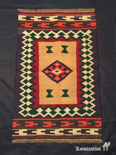 18755-Alf  0,78x0,56   Kilim kashgai persa, diseño tradicional
