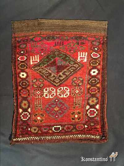 14257-Alf  47x38         Lori bag del s:XIX Pieza de uso tradicional, mueble textil. Maravillosas lanas y colores