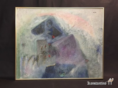 9-Pint-A   61x50     Elias Benavides. Acrílico 1984. Tit “Montaña mágica. 